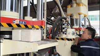 CASEN XY400 Production Line 15kg Salt Blocks by Changing Height [upl. by Sherburn]