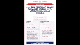 6102 Sayılı Türk Ticaret Kanunu Taşıma İşleri Kitabının 11 Yılı ve Taşıma Hukukundaki Gelişmeler [upl. by Anaeli]