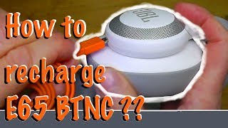 How to charge JBL E65BTNC wireless bluetooth headphones [upl. by Riddle]