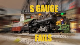 S Gauge Derailments and Fails [upl. by Bensky]