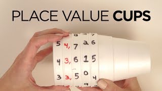 Fun Place Value Activity Using Cups [upl. by Eizzik909]