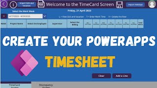 How to Create a PowerApps Timesheet [upl. by Auhsuj]