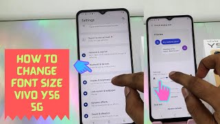 How to Change Font size in VIVO Y56 5G font size setting Vivo y56 Vivo y56 font size setting [upl. by Demodena117]