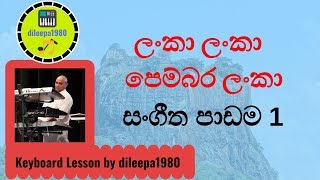 Lanka Lankaලංකා ලංකා Keyboard Lesson Part 1 [upl. by Vinni161]