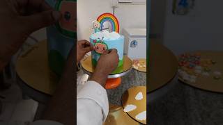 Coco melon 🍈 cake with rainbow 🌈✨🥀💫🤗cocomelon rainbow trending cakeshorts cake youtubeshort [upl. by Rosella]