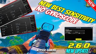 NO GYRO🔥 BEST SENSITIVITY NO GYROSCOPE AFTER NEW UPDATE 260😱 Pubg Mobile Sensitivity settings [upl. by Ecyoj]