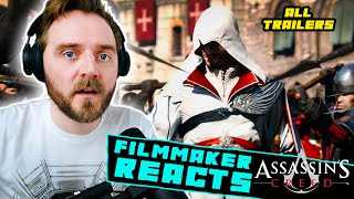 FILMMAKER REACTS ASSASSINS CREED ALL CINEMATIC TRAILERS  FIRST TIME WATCHING [upl. by Vickey]