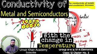 Why conductivity of metal decreases with the increases in temperature amp increases for semiconductor [upl. by Kumler733]