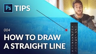 How to Draw a Straight Line in Photoshop [upl. by Novoj]