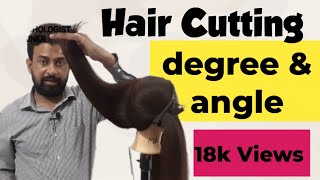 Hair Cutting Degree And Angle Theory Class  Haircut degree knowledge [upl. by Ramona]