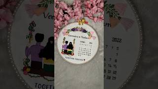 Couple canvas with threads embroidery diycrafts viralcrafts [upl. by Vivle]