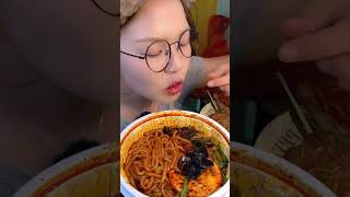 Taking on the Spicy Thick Jajangmyeon Challenge 🌶️🍜🔥 [upl. by Anaeg2]