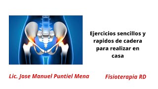 Ejercicios sencillos y rápidos de cadera para realizar en casa  FisioterapiaRD [upl. by Marbut]