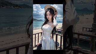 4k Ai Art LookBook Chụp ảnh trên bãi biển mát mẻ [upl. by Morrell]