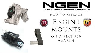 ENGINE MOUNTS  HOW TO REPLACE ALL 3 on a FIAT 500 ABARTH [upl. by Llet246]