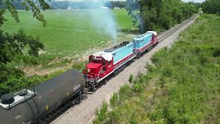 Branch Bound Carolina Coastal Railway 119 becomes 265 in Pinetown Two GP9R provide power [upl. by Laflam]