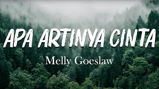 Apa Artinya Cinta  Melly Goeslaw feat Ari Lasso  Lirik Lagu Indonesia [upl. by Gorrian893]