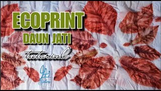 Batik ecoprint daun jati tutorial [upl. by Lynsey]