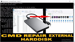 CMD REPAIR EXTERNAL HARDDISK  RECOVER CHK FILE FROM FOUND000 FOLDER [upl. by Assir]