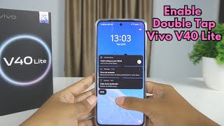 How To Enable Double Tap Vivo V40 Lite To Turn On amp Turn Off Screen [upl. by Rodina]