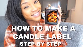 HOW TO MAKE A CANDLE LABEL AT HOME  STEP BY STEP  FALL 2022 [upl. by Auoy429]