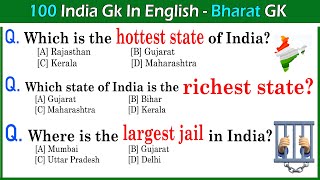 100 important GK Questions and Answers  India GK Questions with Answers in English [upl. by Paine]