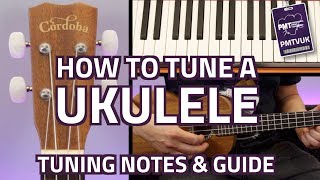 How To Tune A Ukulele  Complete Beginners Guide Including Tuning Notes Tips amp Alternate Tunings [upl. by Enaled]