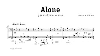 Score Giovanni Sòllima  Alone 1998 for solo cello [upl. by Spenser]