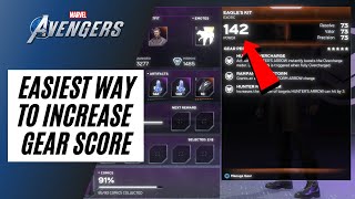 EASIEST WAY TO INCREASE GEAR SCORE TO REACH POWER LEVEL 160  Marvels Avengers [upl. by Sollie625]