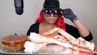 GIANT KING CRAB LEGS MUKBANG SEAFOOD BOIL [upl. by Barr]