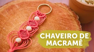 Chaveiro de Macramê Delicado e Chique  Tutorial Passo a Passo [upl. by Ahsekal]