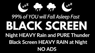 99 of YOU will Fall Asleep Fast with Forest Beautiful Heavy Rain amp Thunder 💤 Black Screen No Ads [upl. by Robbyn156]