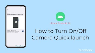 How to Turn OnOff Camera Quick launch Android 14 [upl. by Eran]