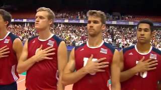 FIVB World League 2017  Serbia vs USA sets 12 with commentary [upl. by Enirroc]