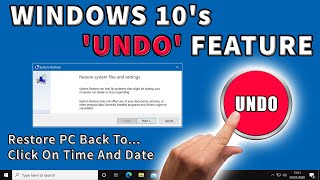 SYSTEM RESTORE WINDOWS 10 Restore your PC to an earlier time and date [upl. by Rama]