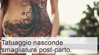 Tatuaggio sulladdome per le donne dopo il parto per nascondere le smagliature Foto [upl. by Anirazc999]