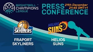 Fraport Skyliners v Helios Suns  Press Conference  Basketball Champions League [upl. by Yliram924]