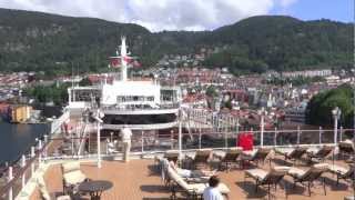 Bergen Norway  Gateway to the Fjords Video tour sailing in town cable care [upl. by Netsruk]