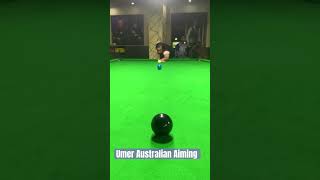 Snooker Aiming Technique Umer Australian [upl. by Eelahc]