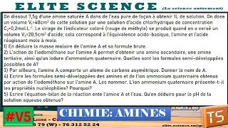 TSPC SEQ V5 CHIMIE AMINES Détermination FBFSDRéactivité identification amines 🧊 [upl. by Cordalia]