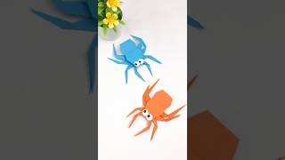 Origami Halloween Spider diy artandcraft trending shorts short papercraft halloween origami [upl. by Boothe101]