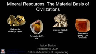 Isabel Barton quotMineral Resources The Material Basis of Civilizationsquot [upl. by Cliffes]