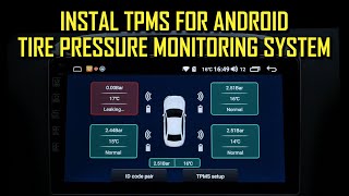 How to Install TPMS Tire Pressure Monitoring System for Android Multimedia Unit  USB TPMS MU9F [upl. by Arabeila]