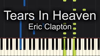 Tears In Heaven Eric Clapton Piano Tutorial Synthesia [upl. by Arodal]