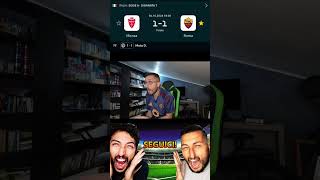 🤬 MonzaRoma 11 reagisco al gol di Dani Mota… asroma livereaction calcio [upl. by Arly]