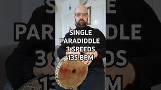 Single Paradiddle with 3 speeds 135 BPM [upl. by Yensehc]