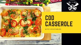 How to make a delicious atlantic cod casserole🐟 with vegetables Easy lunch recipe [upl. by Roter]