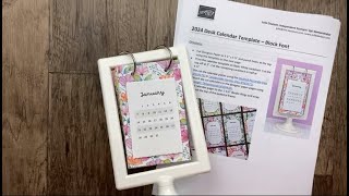 Make Your Own 2024 Desk Calendar with Stampin Up Delightful Floral Designer Paper [upl. by Ainegul]