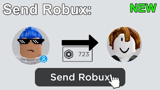 NEW How to Send ROBUX to Friends ANYONE Fastest Method  No Group Needed  2023 [upl. by Whatley]