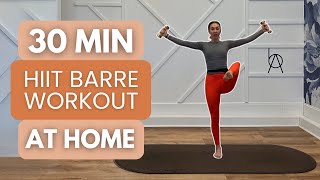 30 Minute AT HOME Barre Calorie Burning Workout 🔥 INTENSE [upl. by Fendig]